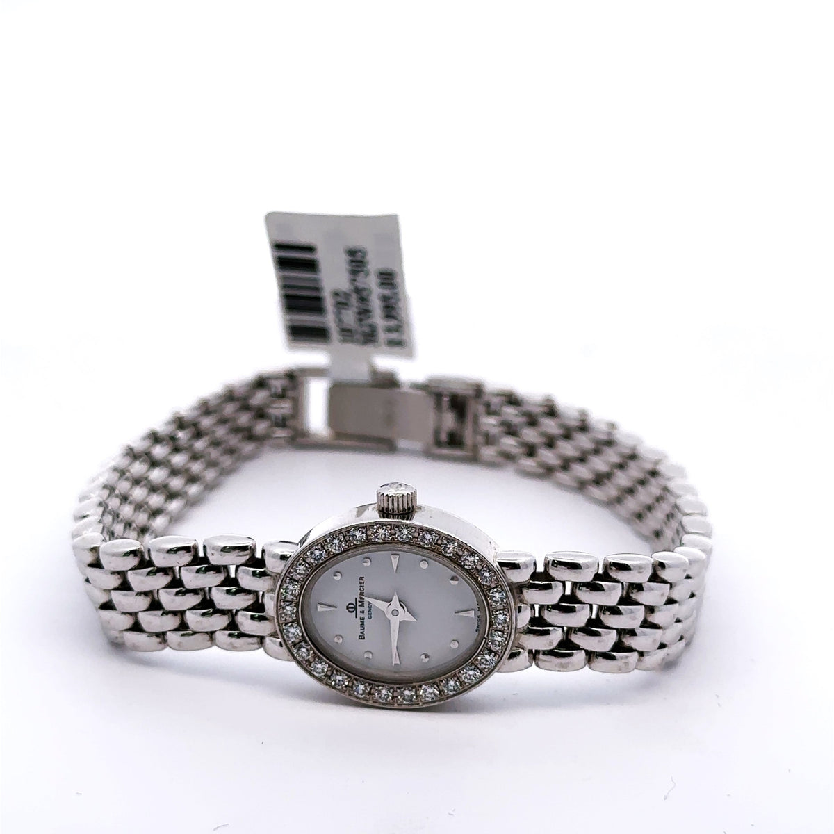 Baume & Mercier Geneve MX000M7L 14k W/g Diamond white dial 15mm Quartz watch