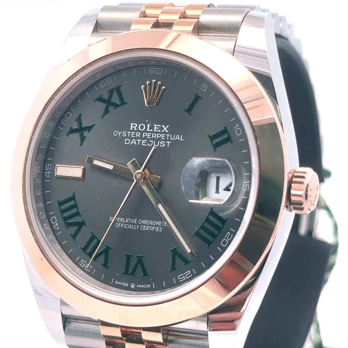 Pre-Owned Rolex Datejust 41mm 2 Tone 18k Rose Gold Watch 126301 S14841