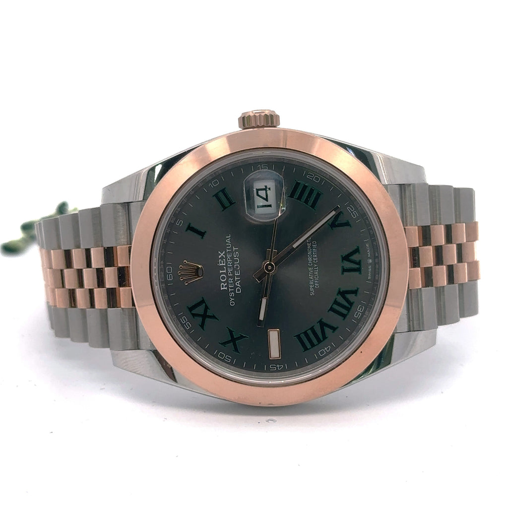Pre-Owned Rolex Datejust 41mm 2 Tone 18k Rose Gold Watch 126301 S14841