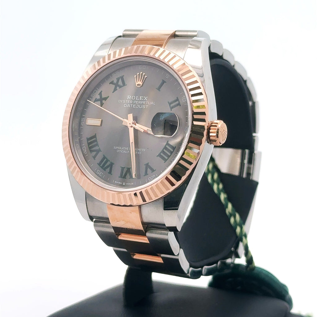 Pre-Owned Rolex Datejust 41mm 2 Tone 18k Rose Gold Watch 126331 Fluted Bezel Philadelphia