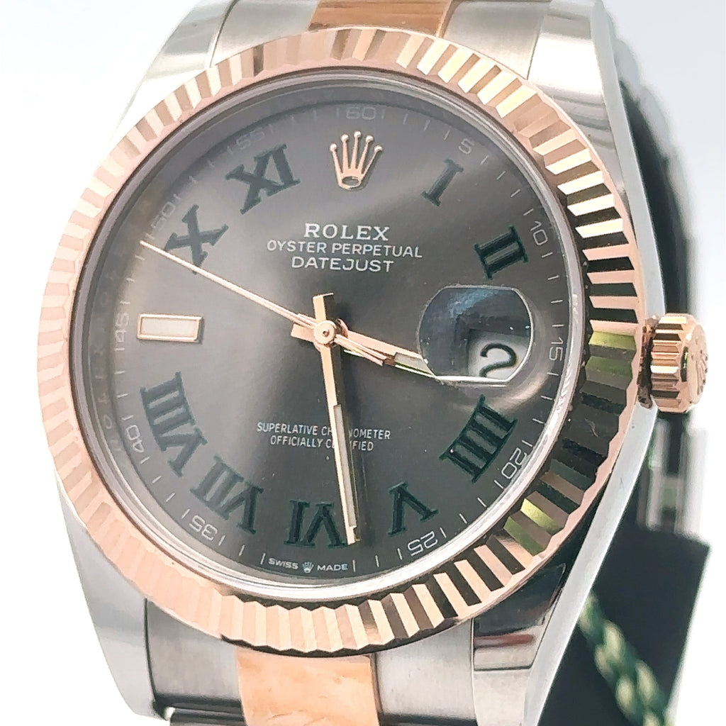 Pre-Owned Rolex Datejust 41mm 2 Tone 18k Rose Gold Watch 126331 Fluted Bezel Philadelphia