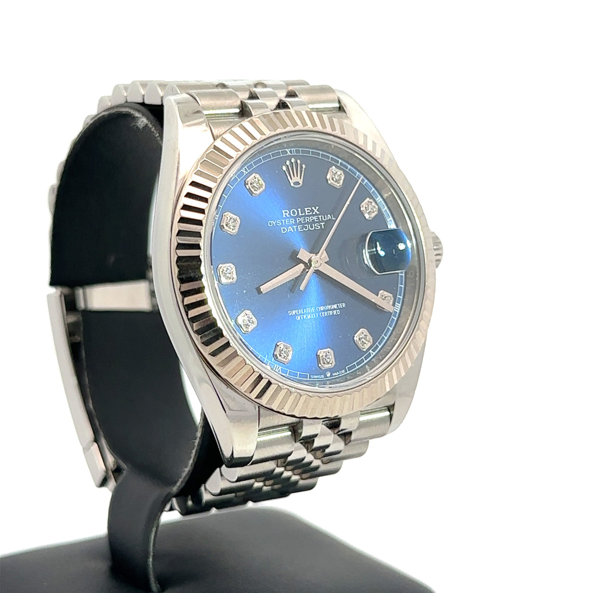 Pre-Owned Rolex Datejust 41mm Stainless Steel Watch 126334 Gold Fluted Bezel Philadelphia