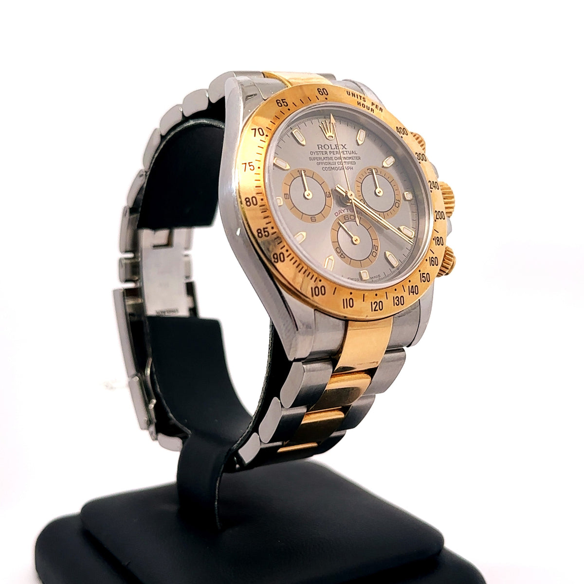 Pre-Owned Rolex Daytona 40mm 2 tone 18k Yellow Gold Watch 116523, 18k Gold Bezel