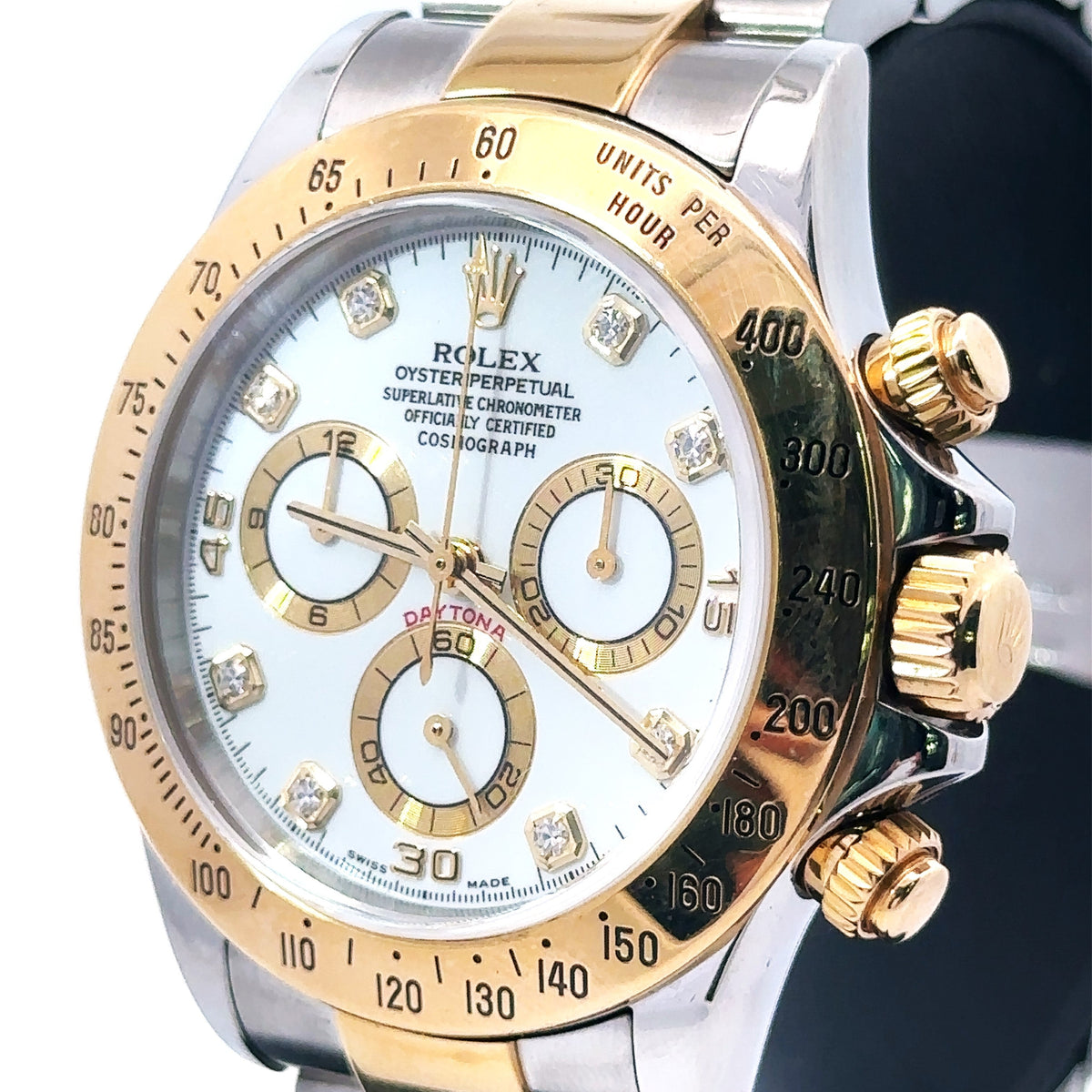Pre-Owned Rolex Daytona 40mm 2 tone 18k Yellow Gold Watch 116523, 18k Gold Bezel