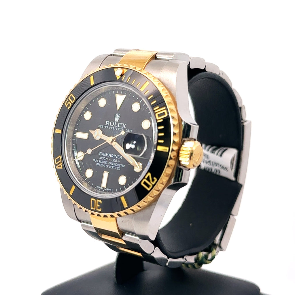 Pre-Owned Rolex Submariner Date 40mm 2 Tone Watch 116613 Ceramic Bezel