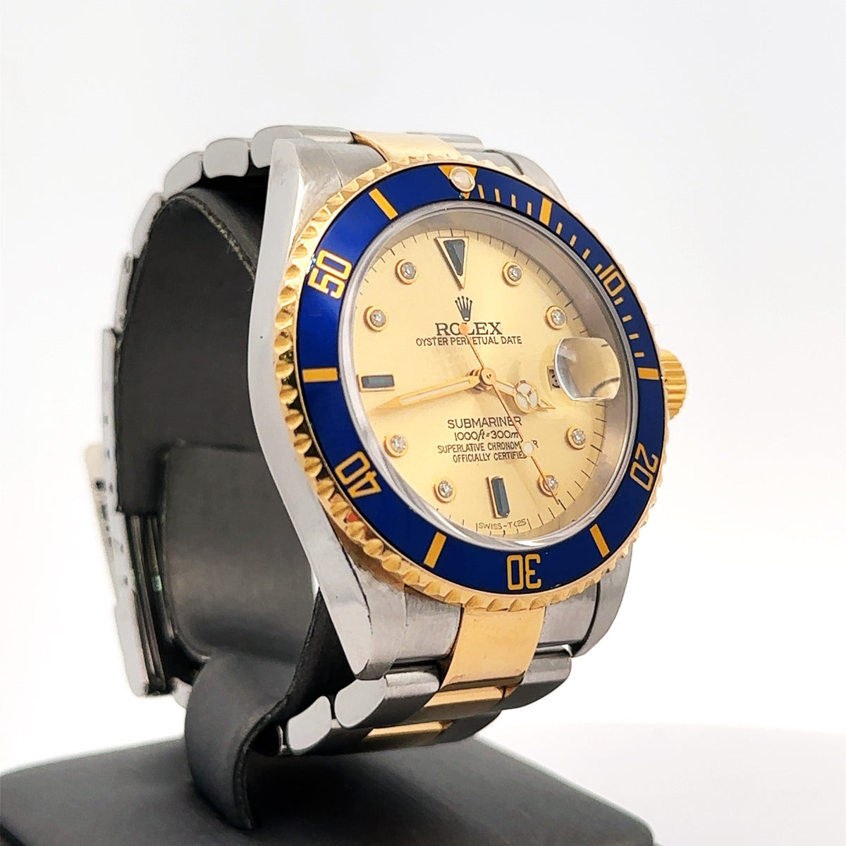 Pre-Owned Rolex Submariner Date 40mm 2 Tone Watch 16613 18k Yellow Gold S107760