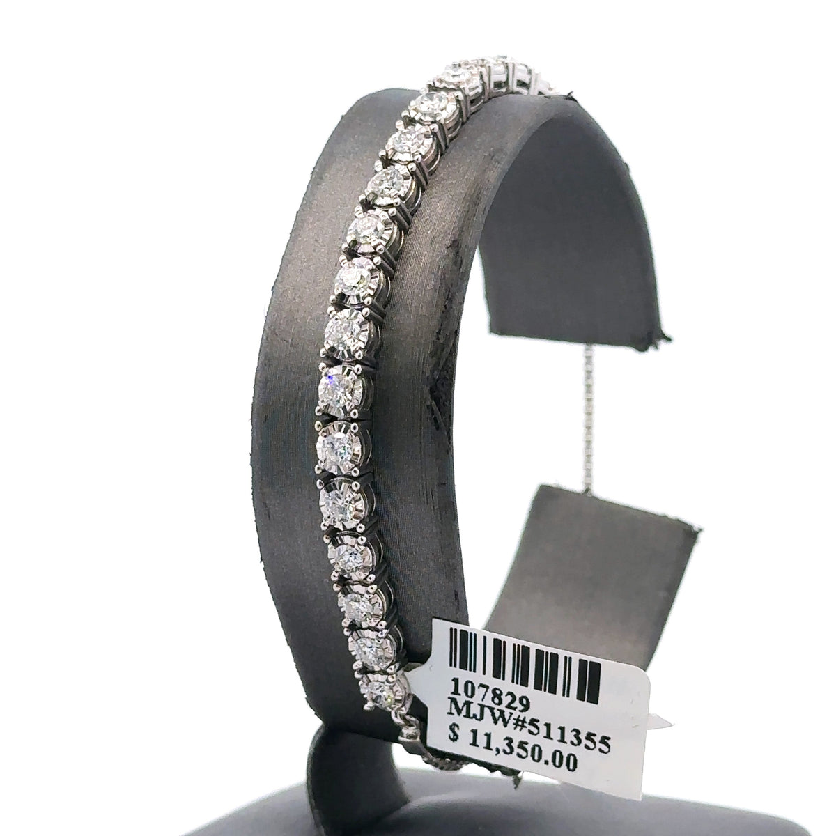 14k White Gold 1.50 CT Diamond  Bolo Bracelet, 9g, S107829