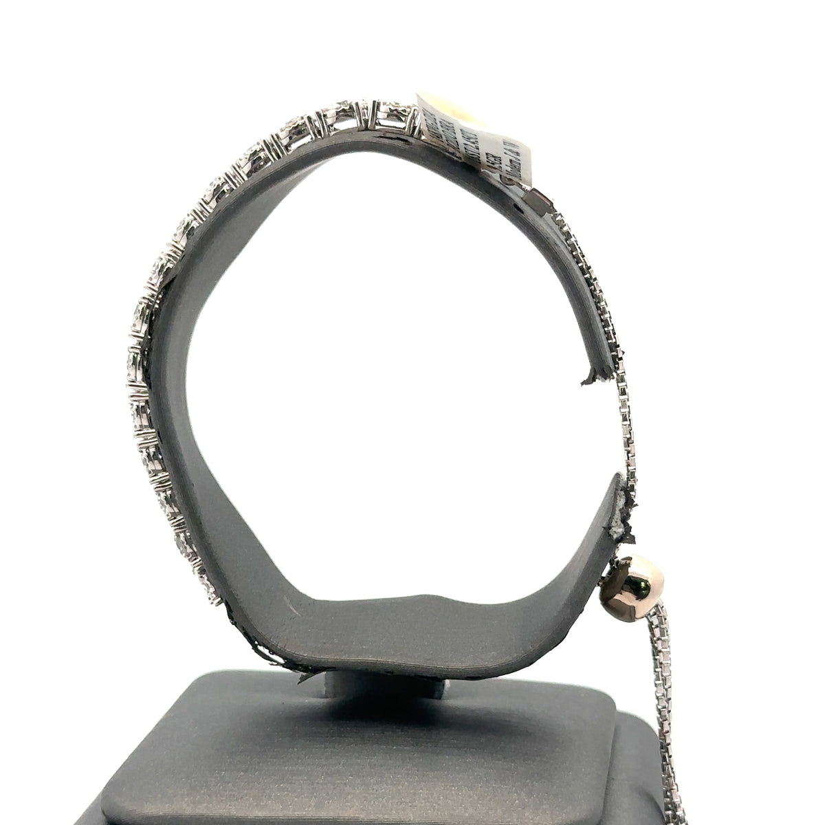 14k White Gold 2.25CT Diamond Bolo Bracelet, 9.5g, S107828
