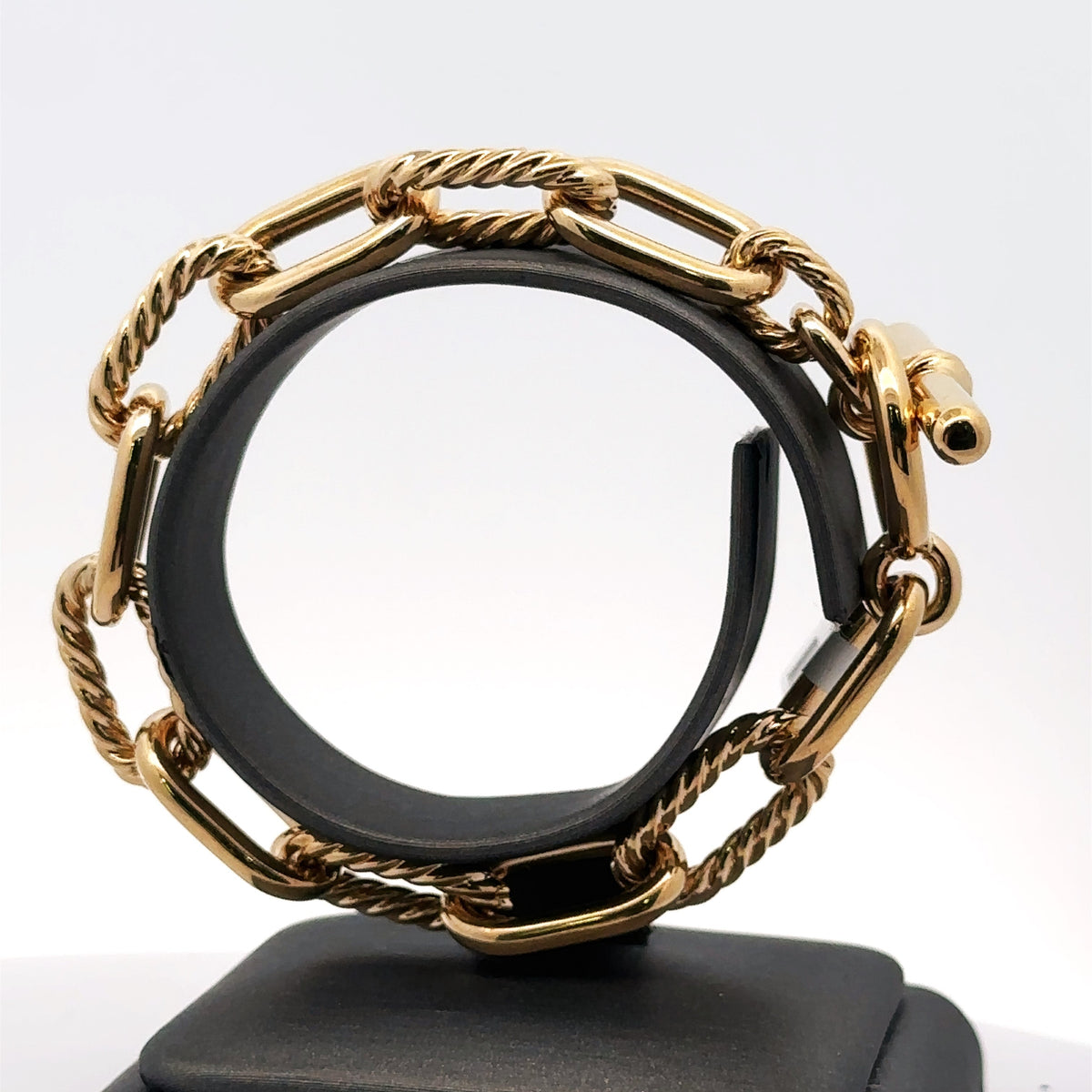 David Yurman Madison 18k yellow Gold toggle Chain  Bracelet 11mm  7" pre owned
