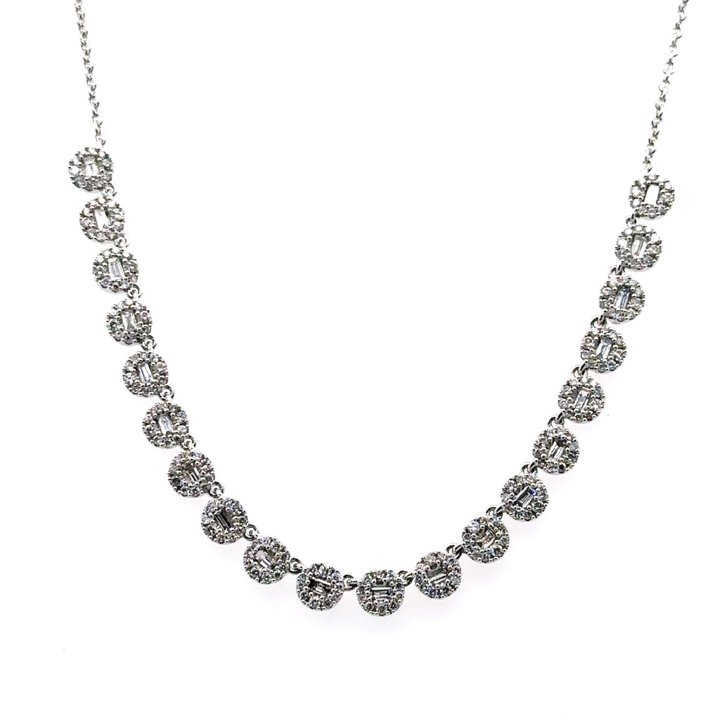 Brilliant Moments 14k White Gold 1.00CT Diamond Necklace, 7.4gm, 18", S6044