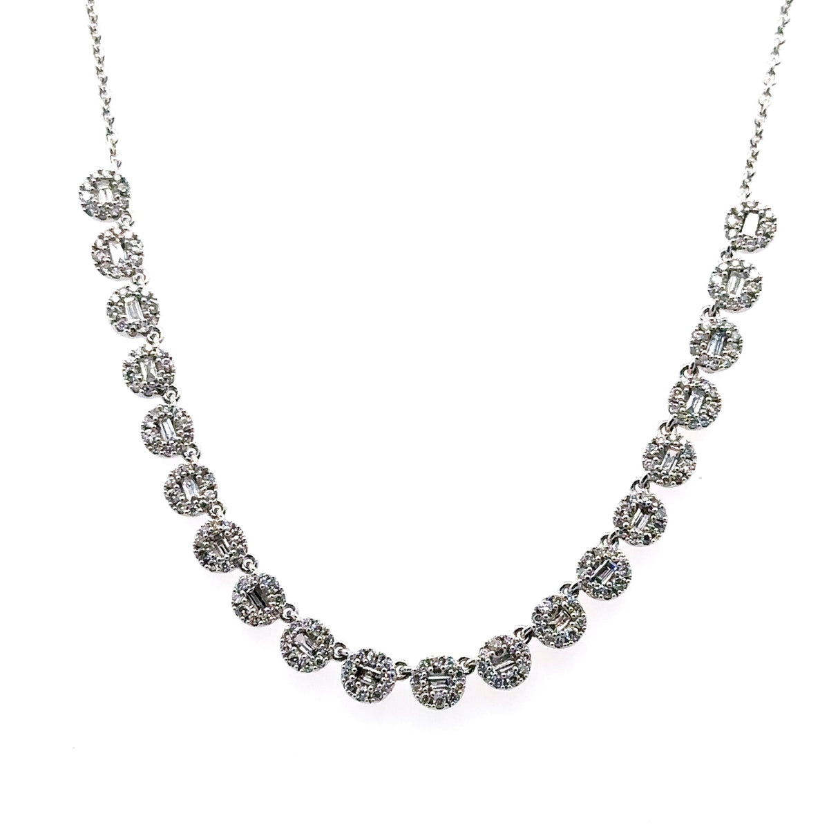 Brilliant Moments 14k White Gold 1.00CT Diamond Necklace, 7.4gm, 18", S6044