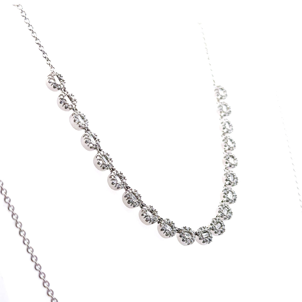 Brilliant Moments 14k White Gold 1.00CT Diamond Necklace, 7.4gm, 18", S6044