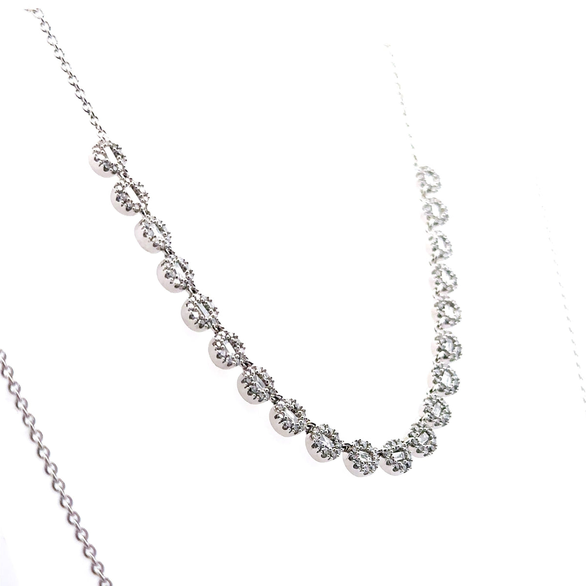 Brilliant Moments 14k White Gold 1.00CT Diamond Necklace, 7.4gm, 18", S6044