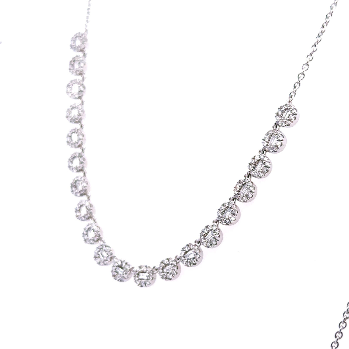 Brilliant Moments 14k White Gold 1.00CT Diamond Necklace, 7.4gm, 18", S6044