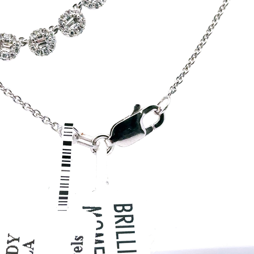 Brilliant Moments 14k White Gold 1.00CT Diamond Necklace, 7.4gm, 18", S6044
