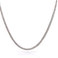 Brilliant Moments 14k White Gold 6.75CT 2 row Diamond Necklace 19.4gm,  S16043