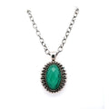 LAGOS Sterling Silver Malachite Pendant Necklace ,17" , 36.2G