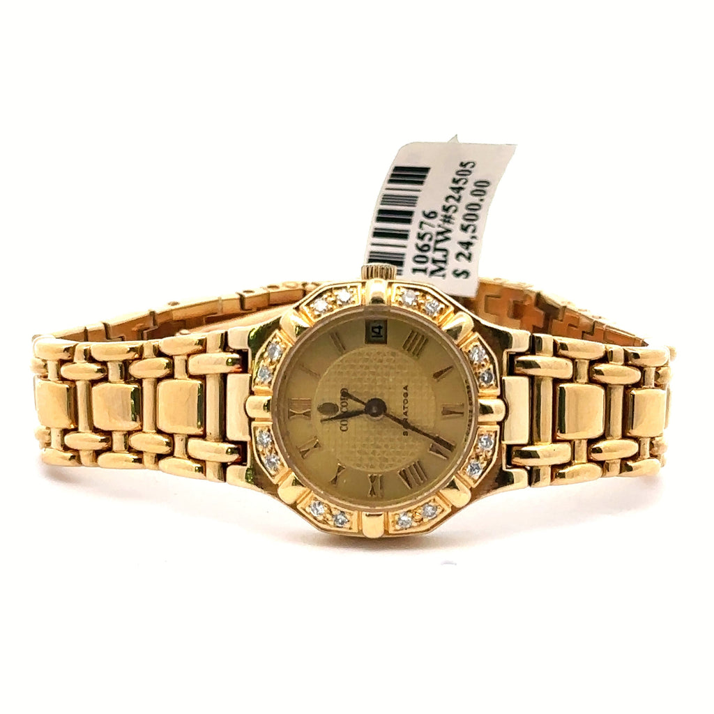 Concord Saratoga 18k Yellow Gold Ladies Watch 60g, 23mm Pre-owned S106576
