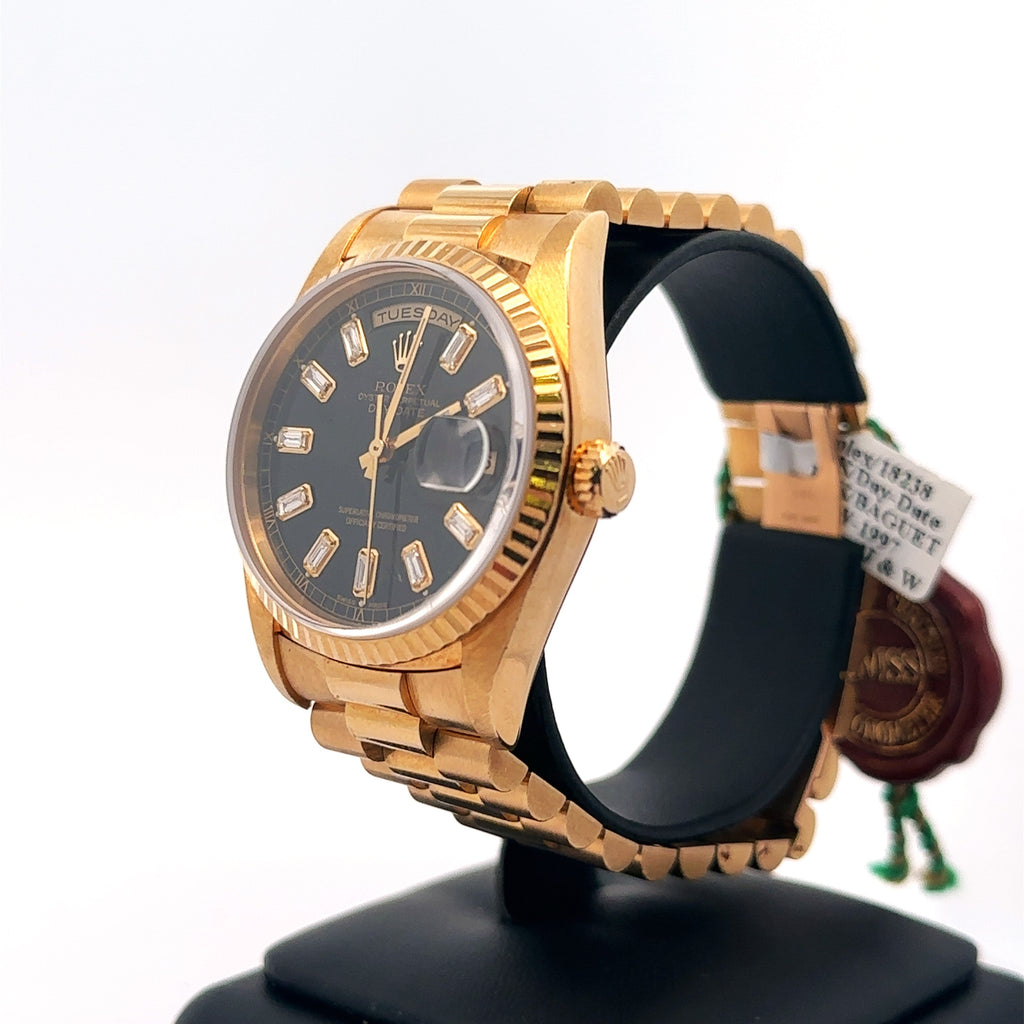 Pre-Owned Rolex Day Date 36mm 18k Yellow Gold Watch 18238