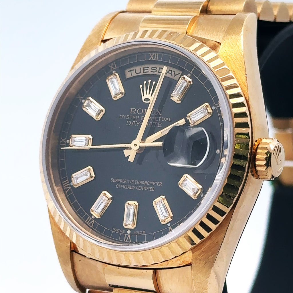 Pre-Owned Rolex Day Date 36mm 18k Yellow Gold Watch 18238