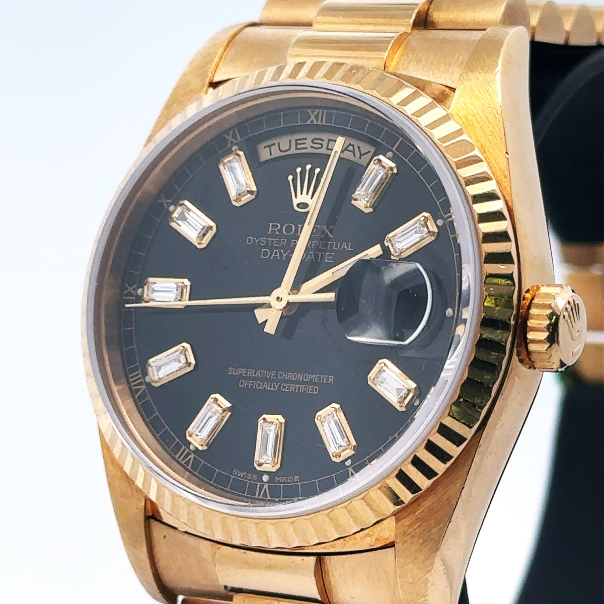 Pre-Owned Rolex Day Date 36mm 18k Yellow Gold Watch 18238