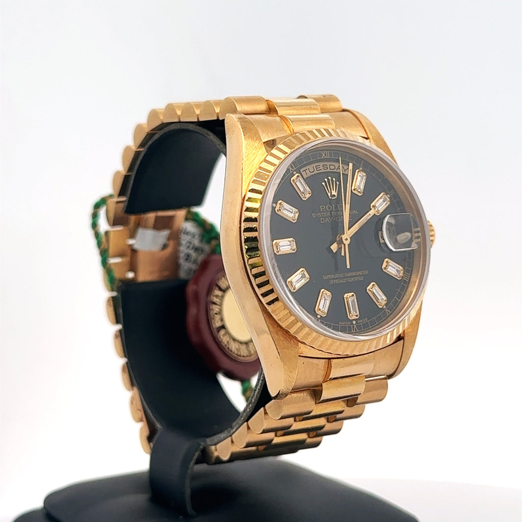 Pre-Owned Rolex Day Date 36mm 18k Yellow Gold Watch 18238