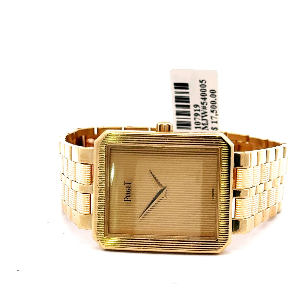 Piaget Protocole 8035 Quartz Solid 18K Yellow Gold, Gold Dial, 26mm Watch preown