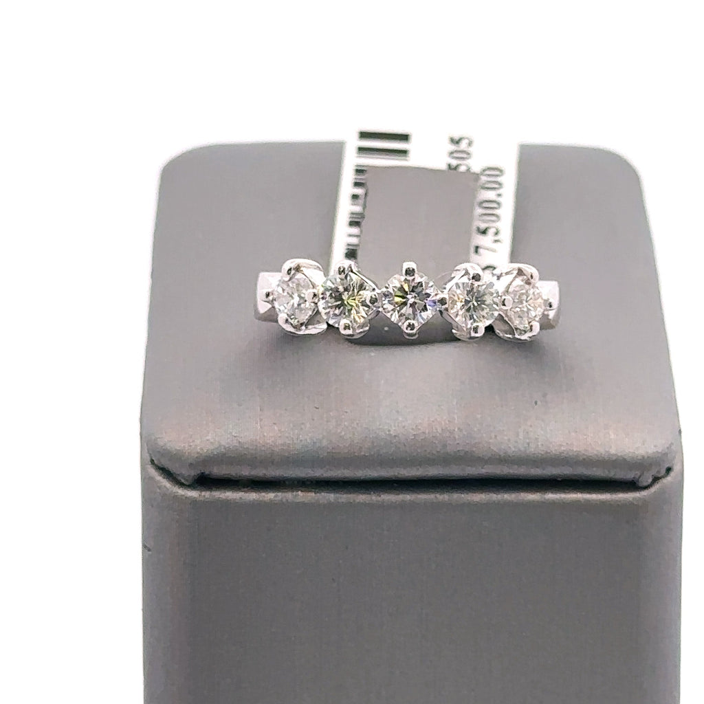 Platinum 0.75 CT Diamond Ladies Wedding Band, 7.7g, Size 6, S107924