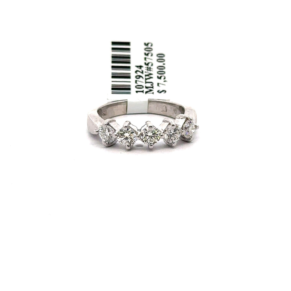 Platinum 0.75 CT Diamond Ladies Wedding Band, 7.7g, Size 6, S107924