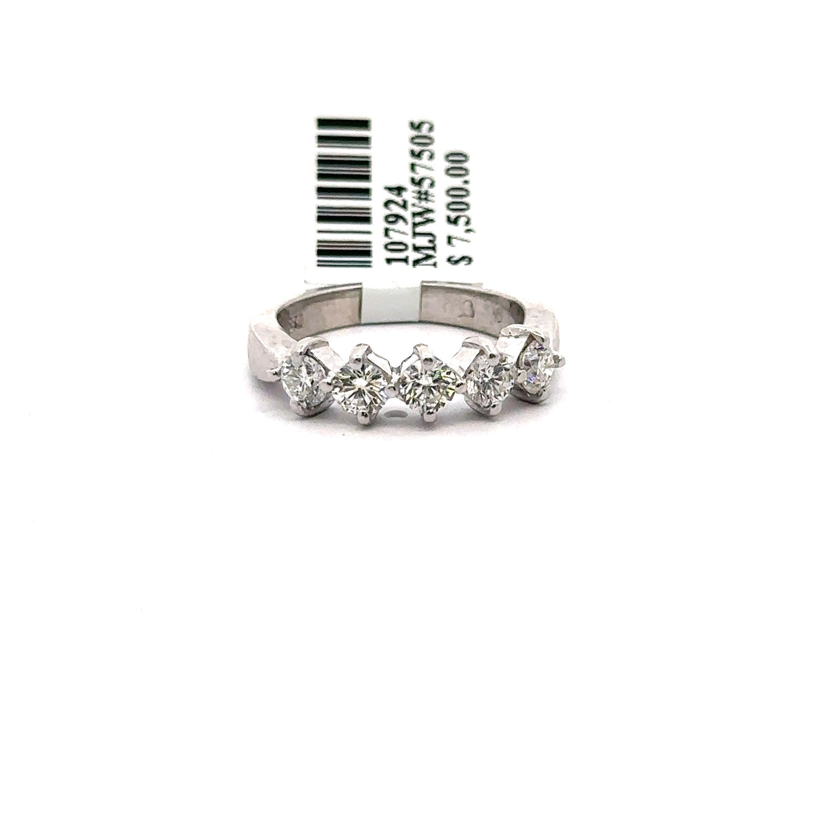 Platinum 0.75 CT Diamond Ladies Wedding Band, 7.7g, Size 6, S107924