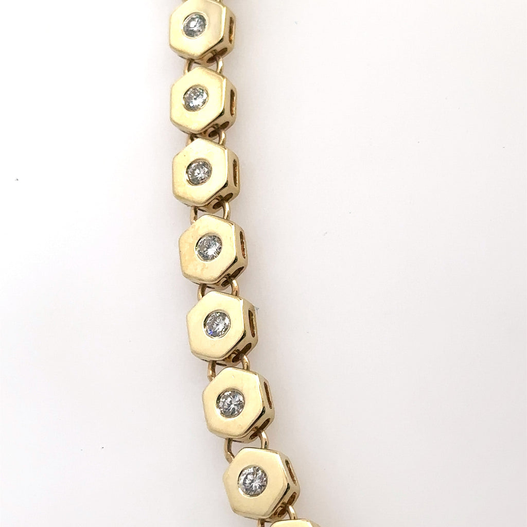 18k Yellow Gold 1.50CT Diamond Ladies Necklace, 51.5G, 16", S107979