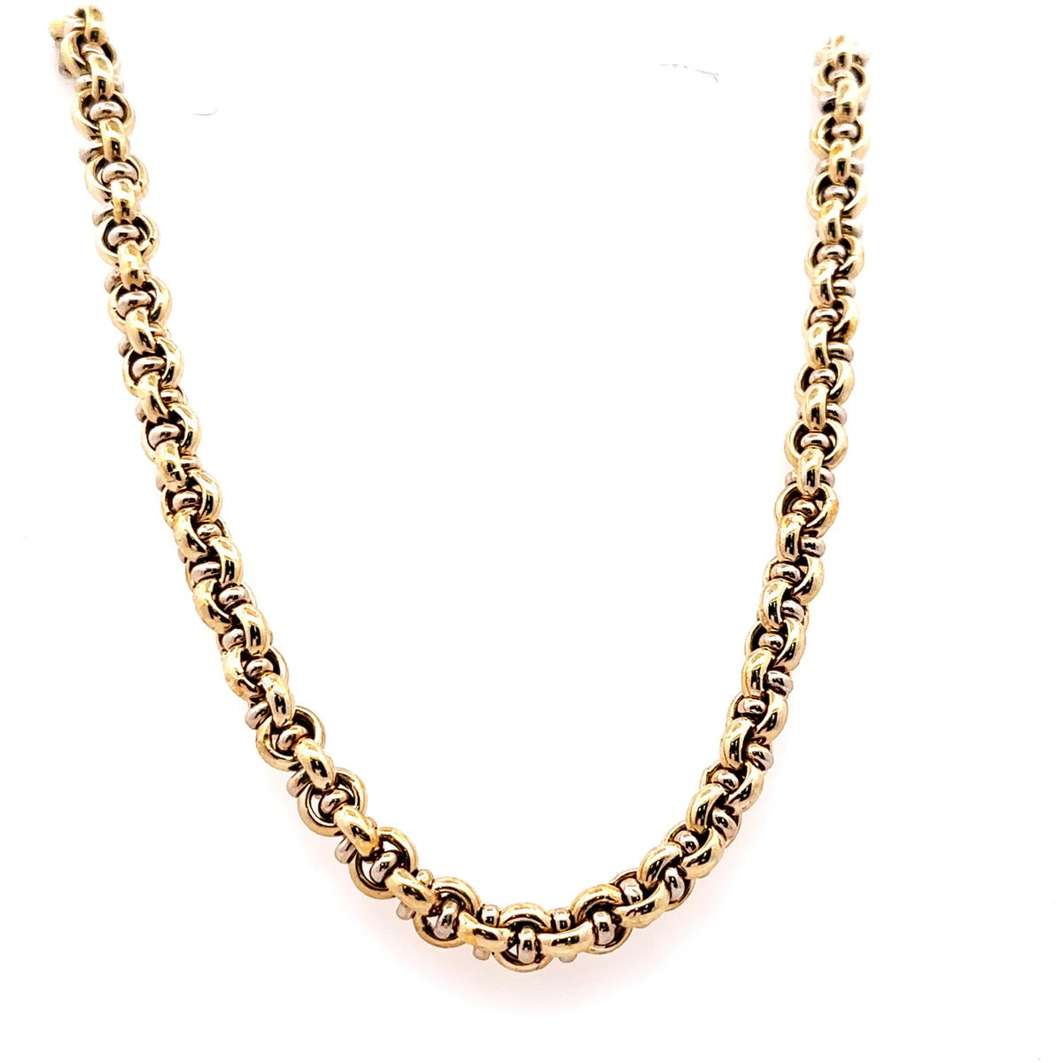 14k Yellow Gold Men's Fancy Chain, 35.3gm, 24, Made In Italy S107986