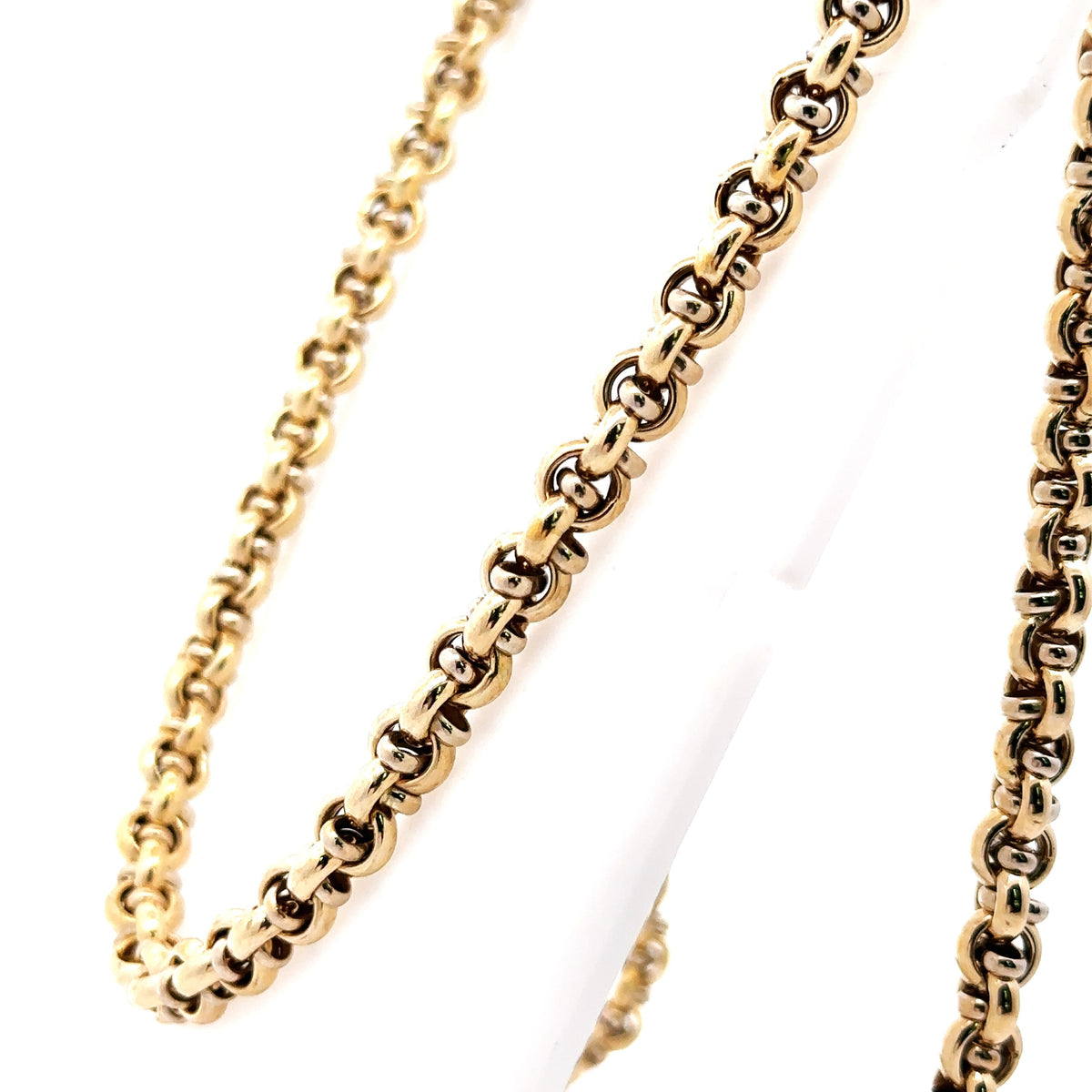 14k Yellow Gold Men's Fancy Chain, 35.3gm, 24, Made In Italy S107986