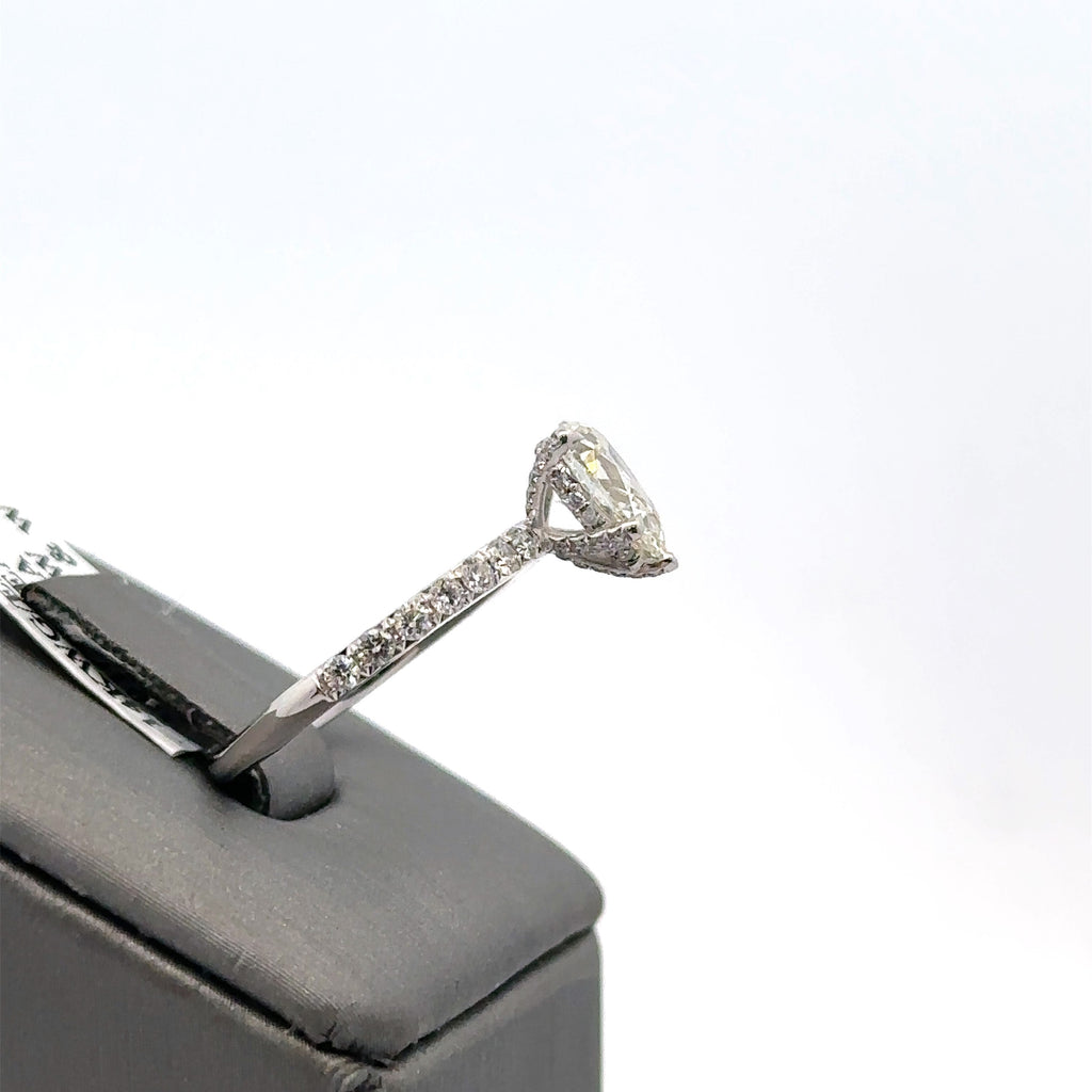 14k White Gold 1.50CT Pear Shape Diamond Engagement Ring, 2.2gm, S107992