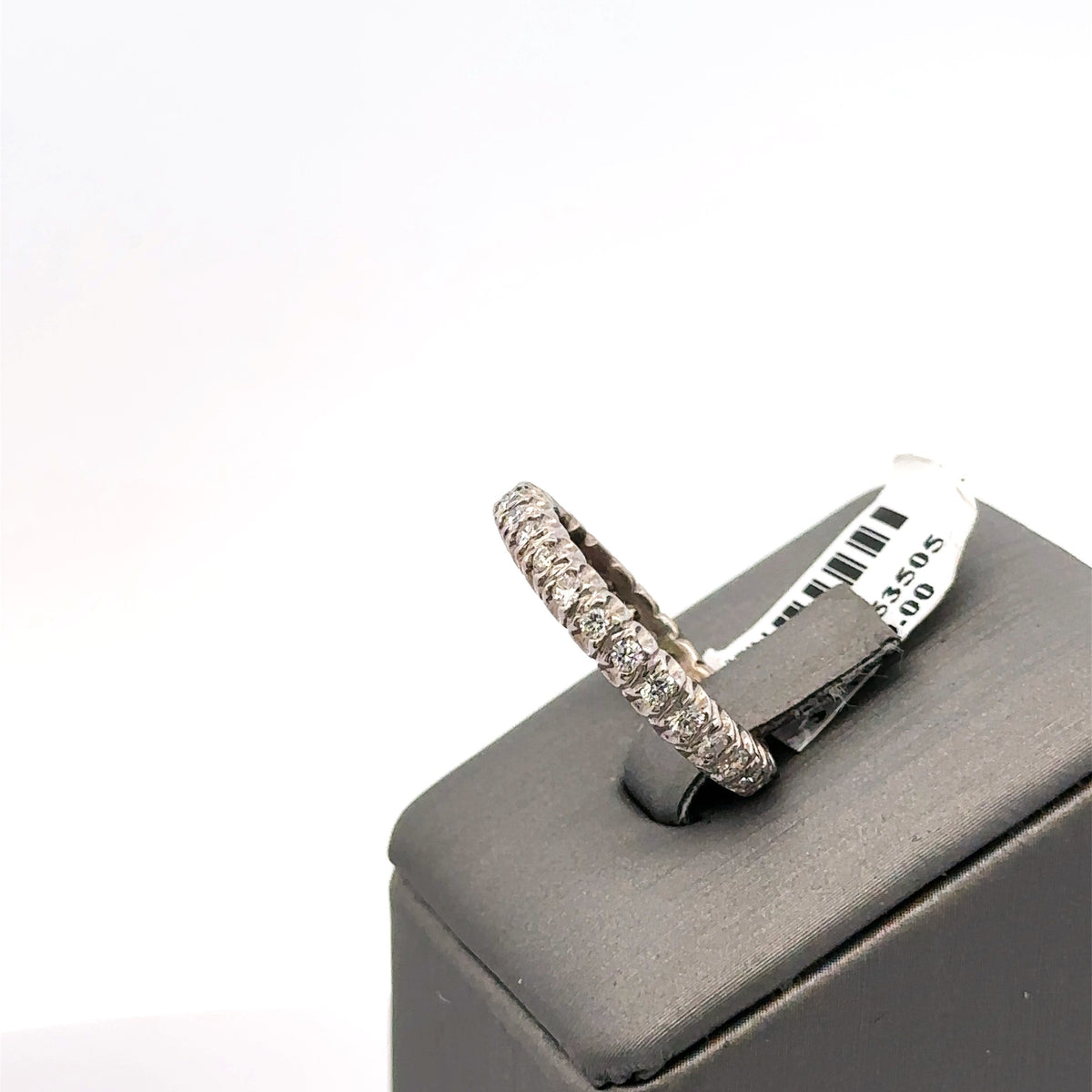 14k White Gold .85 CT Diamond Ladies Wedding Band,3.3G, Size 6.5,  S105982