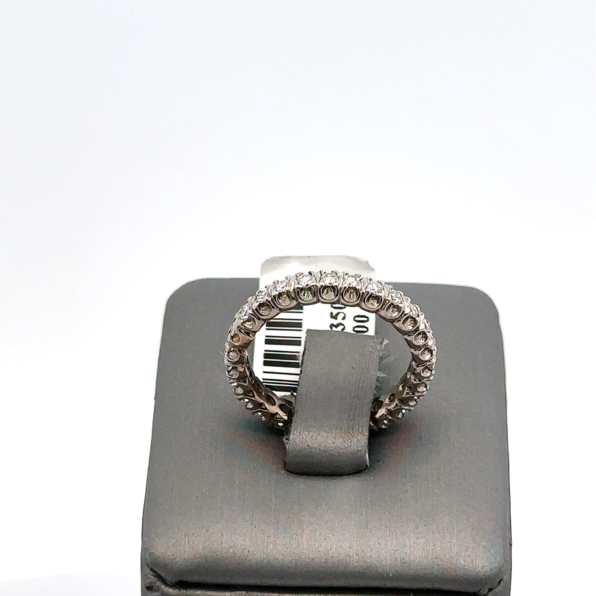 14k White Gold .85 CT Diamond Ladies Wedding Band,3.3G, Size 6.5,  S105982