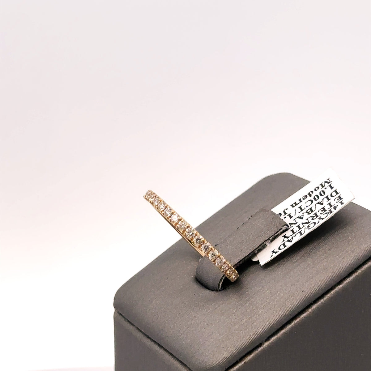 14k Yellow Gold 0.85 CT Eternity Diamond Ladies Wedding Band, 1.5G, S15967