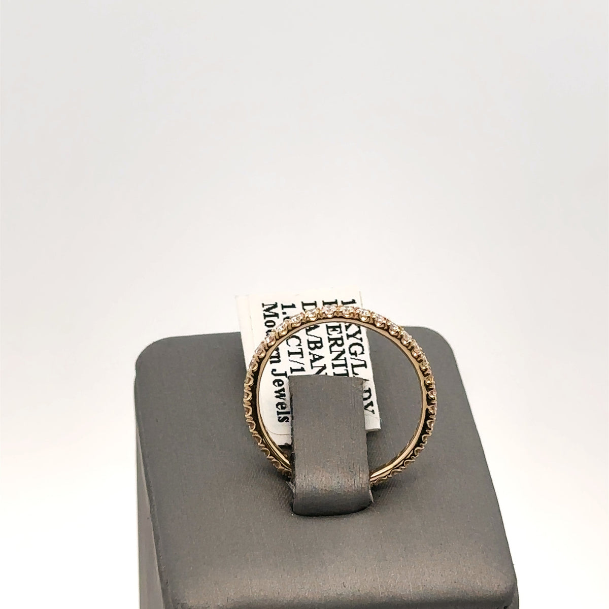 14k Yellow Gold 0.85 CT Eternity Diamond Ladies Wedding Band, 1.5G, S15967