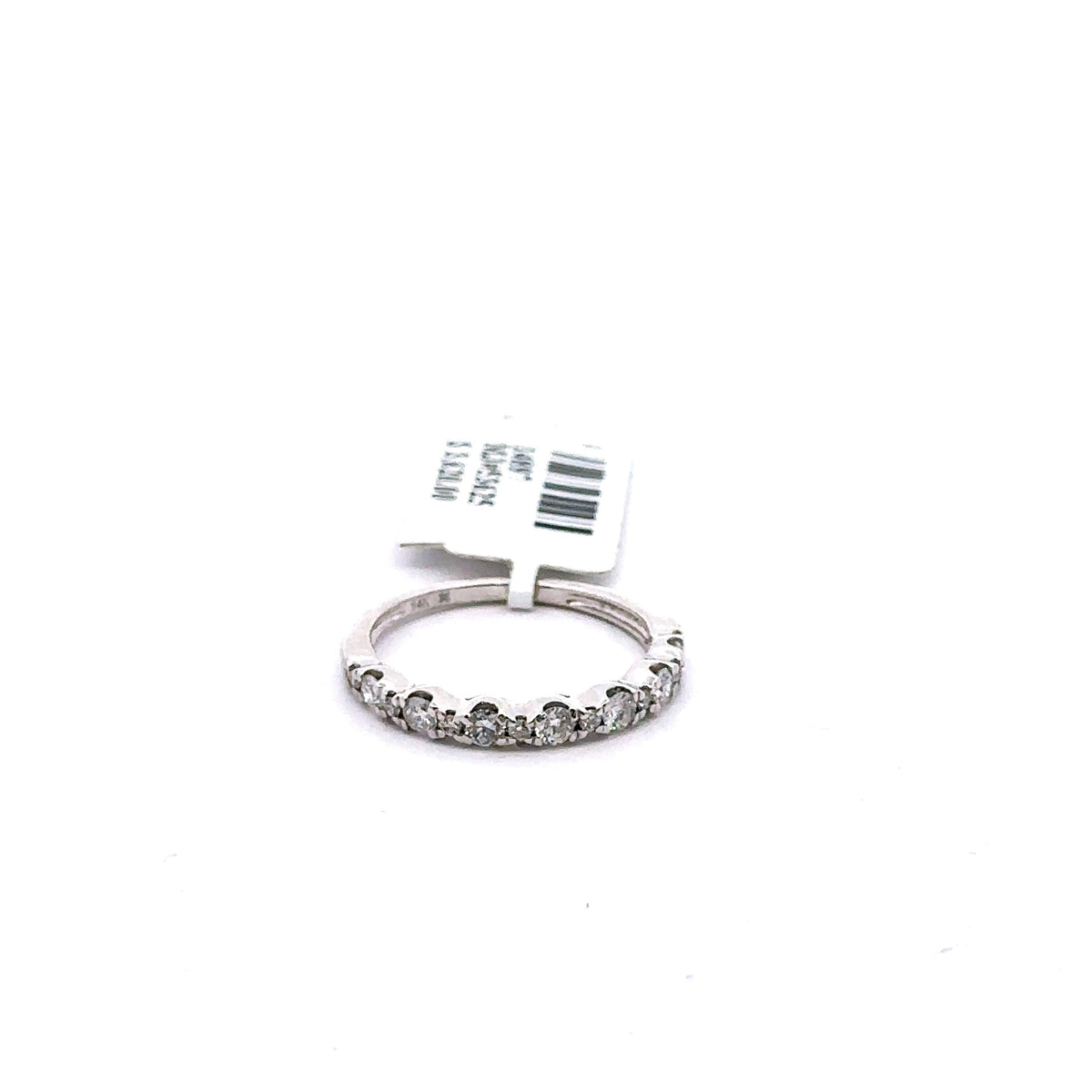 14k White Gold 0.60CT Diamond Ladies Wedding Band, 2.5G, Size 7,  S14897