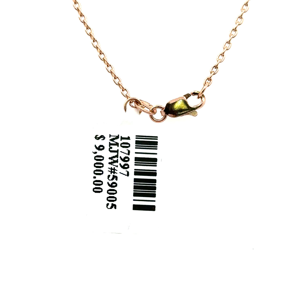 14k Rose Gold 2.50CT Lab Grown Diamond Cross Pendant, 6.6gm S107997