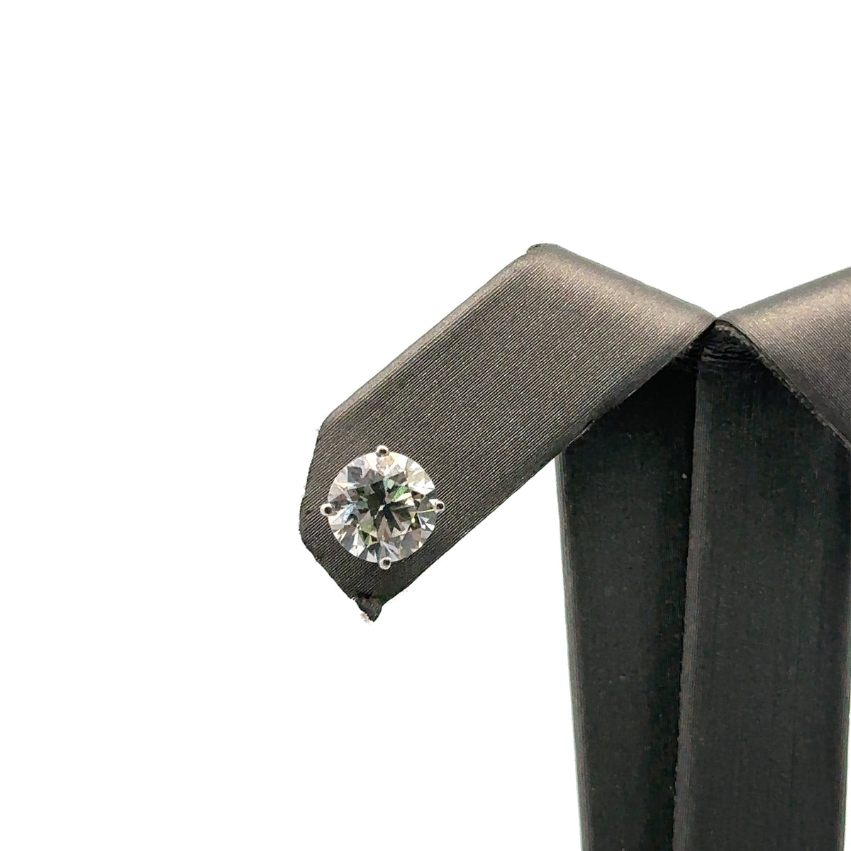 14k White Gold 3.15CT Lab grown Diamond stud earring, screw back S107959
