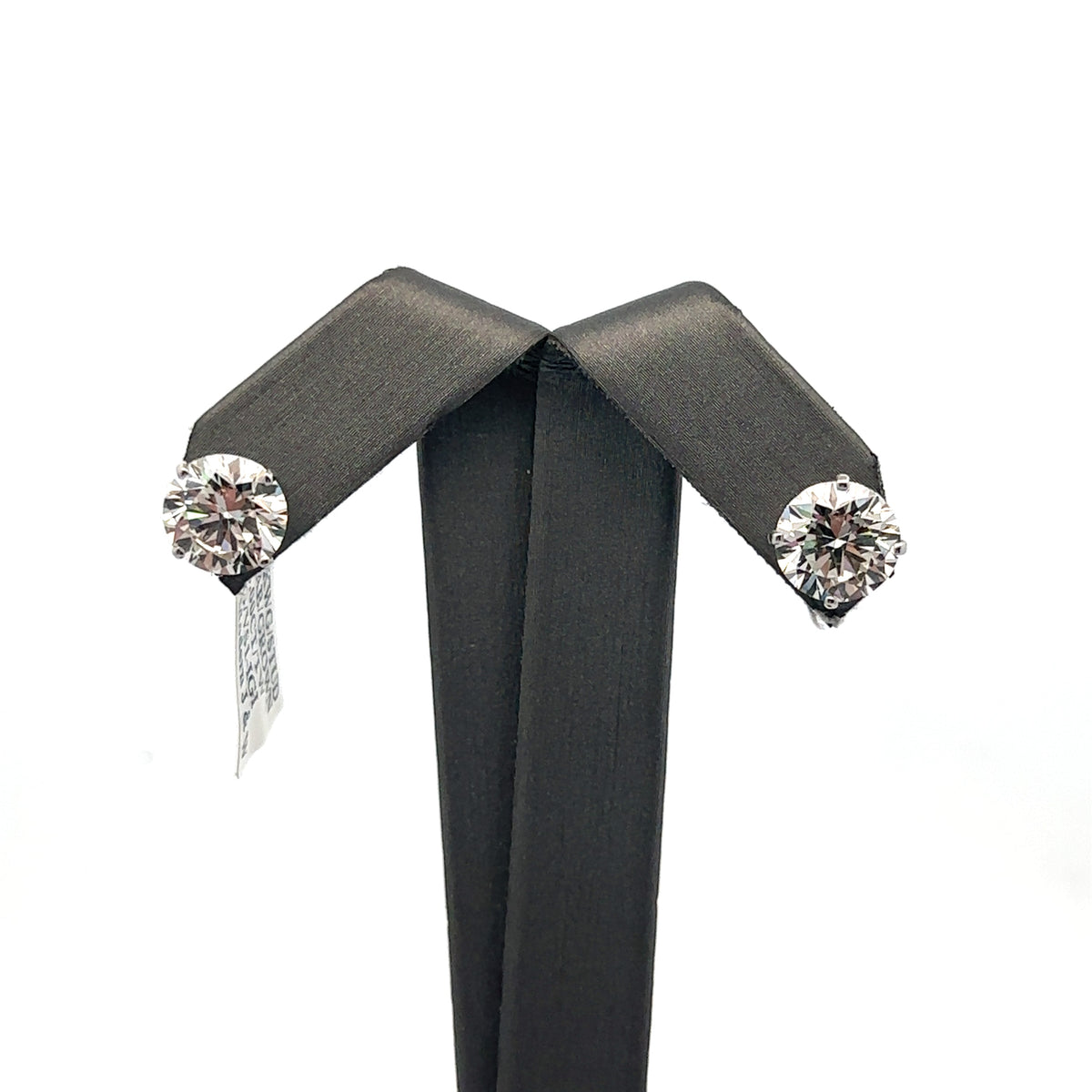 14k White Gold 6.00CT Lab-Grown Diamond Stud Earrings, Screw Back S108003