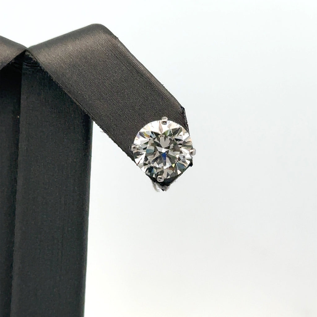 14k White Gold 6.00CT Lab-Grown Diamond Stud Earrings, Screw Back S108003