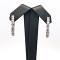 18k White Gold 4.35 CT Diamond Hoop Earrings, 12.8g, 1", S16209