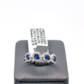 14K White Gold 1.35CT Diamond & Sapphire Band, 4.2gm, Size 7.25, S108034