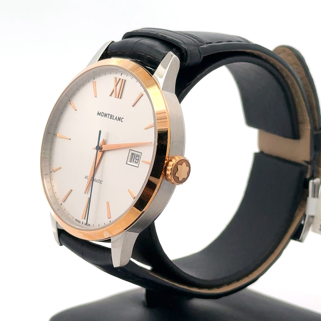 MONTBLANC Meisterstuck Heritage 39mm 111624 Stainless Steel Case W/ Rose Gold