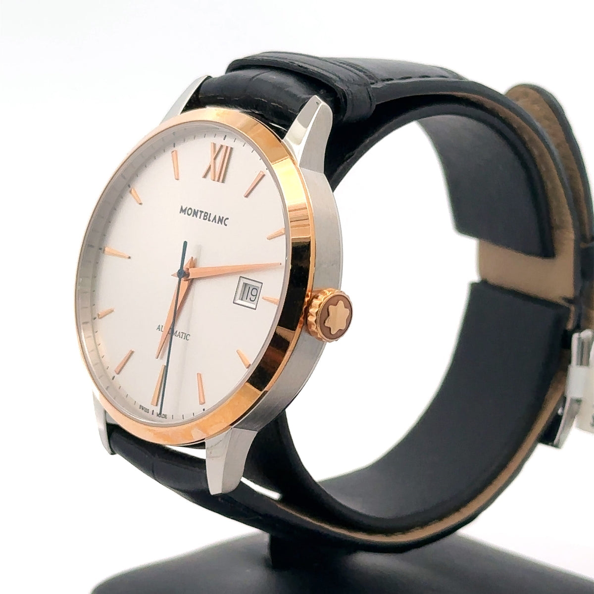 MONTBLANC Meisterstuck Heritage 39mm 111624 Stainless Steel Case W/ Rose Gold