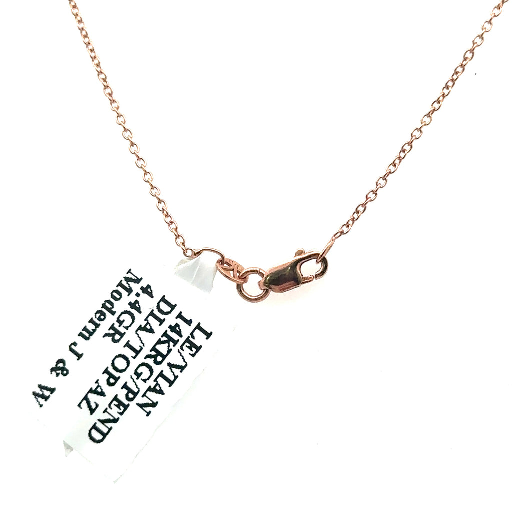 LeVian 14k Rose Gold  & Black Rhodium Ruby & Diamond Pendant, necklace S108106