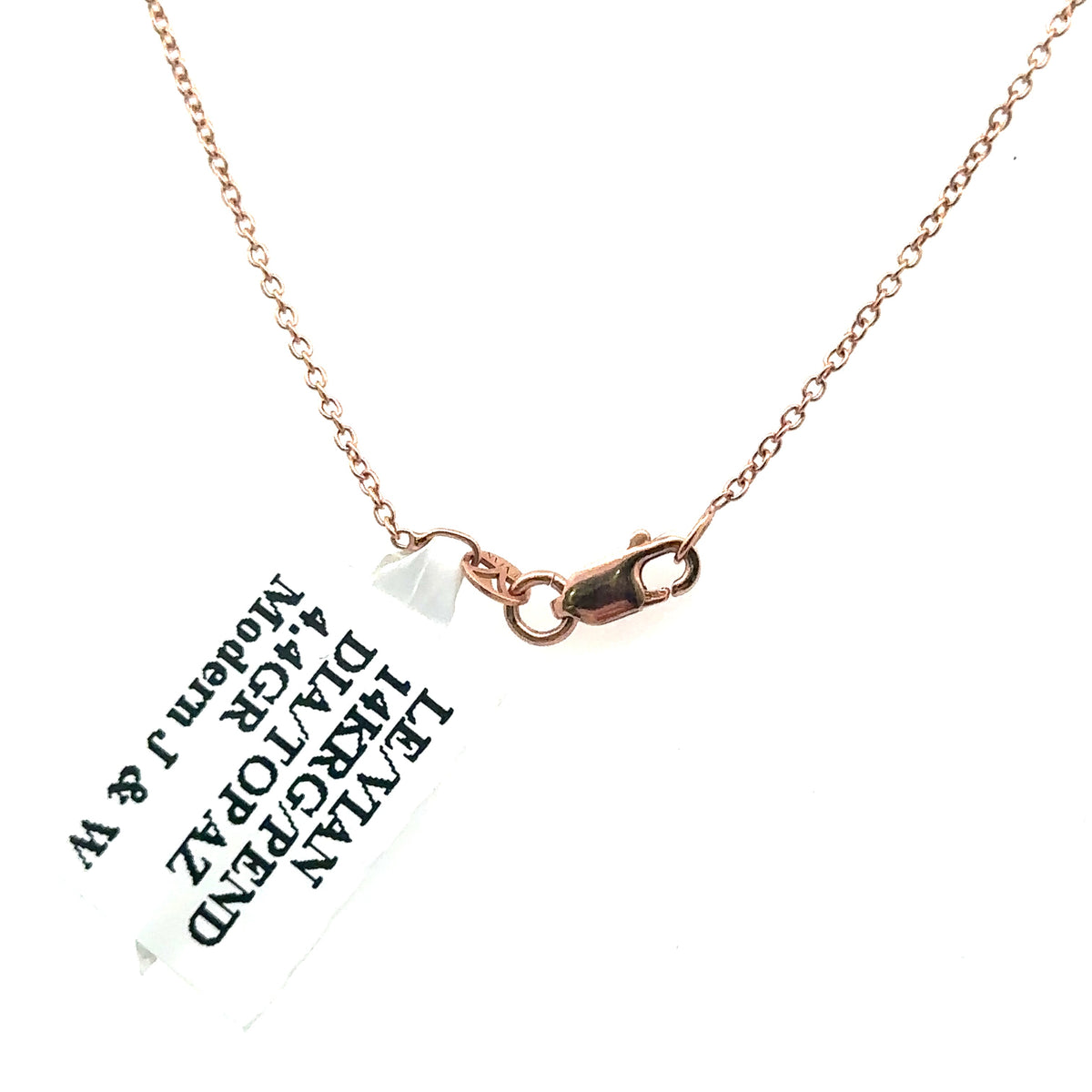 LeVian 14k Rose Gold  & Black Rhodium Ruby & Diamond Pendant, necklace S108106