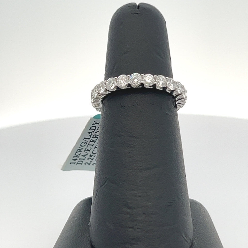 14k White Gold 2.0CT Baguette & Round Diamond Ring, 2.8gm, size 7 S108152